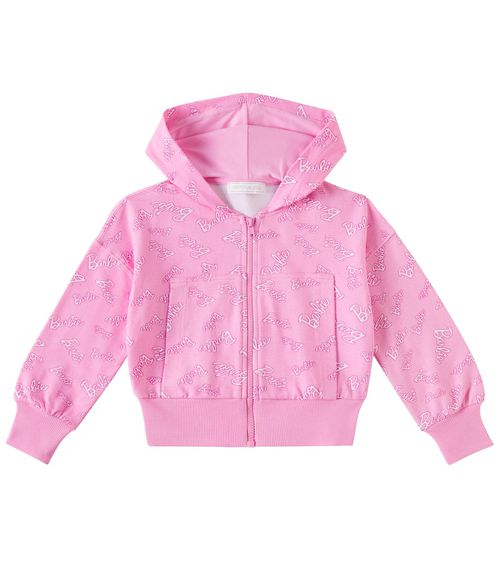 Barbie printed cotton-blend jersey hoodie