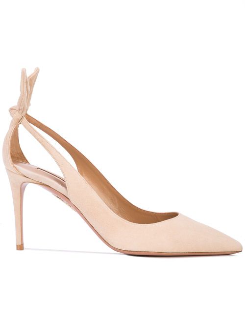 Bow Tie 85mm pumps - Neutrals