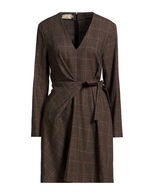 Maison Kitsuné Woman Mini dress Charcoal Size 2 Virgin Wool, Cotton