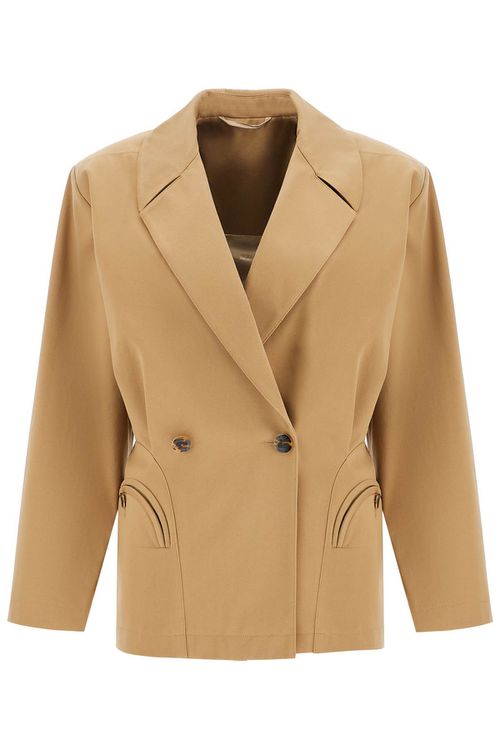 Double Breasted Cotton Blazer