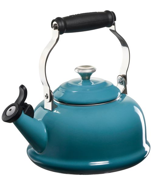 Caribbean 1.7 Quart Enamel on Steel Whistling Tea Kettle - Caribbean