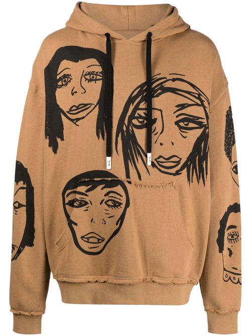 They're Watching cotton hoodie - Brown