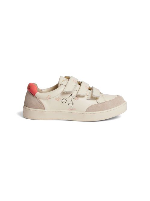 Cherry-print touch-strap sneakers - Neutrals