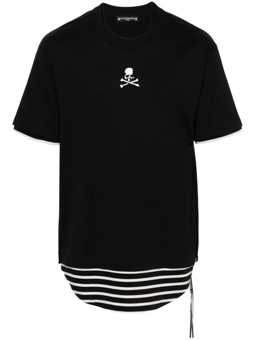 Layered-effect T-shirt - Black