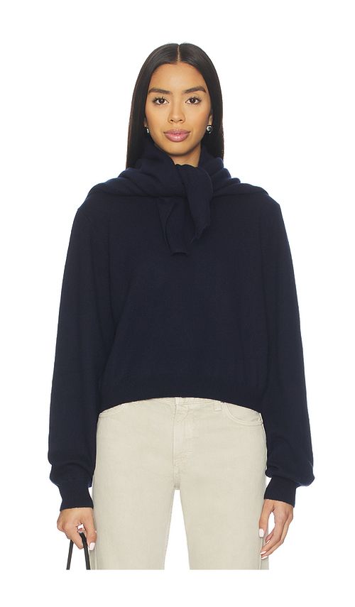 EAVES Parris Detachable Kerchief Crew in Navy. - XS also in L, M, S