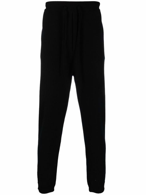 Tapered track trousers - Black