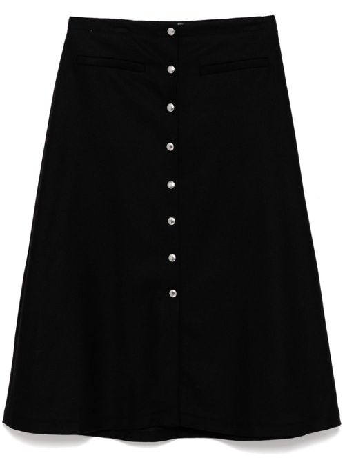 Snaps midi skirt - Black