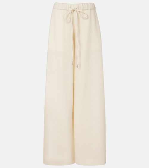 Gelos alpaca wide-leg pants