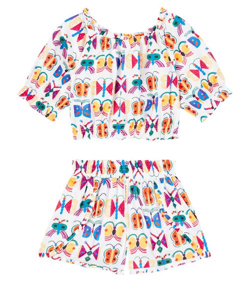 Fábula Borbo Cosmo cotton top and shorts set