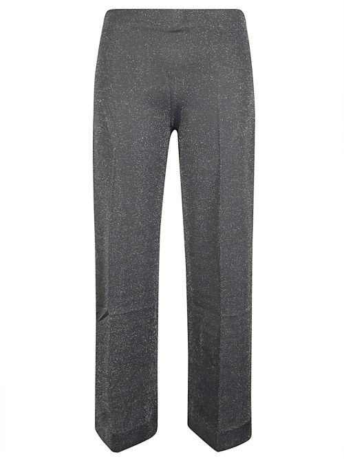 Wide-Leg Viscose Trousers — Grey