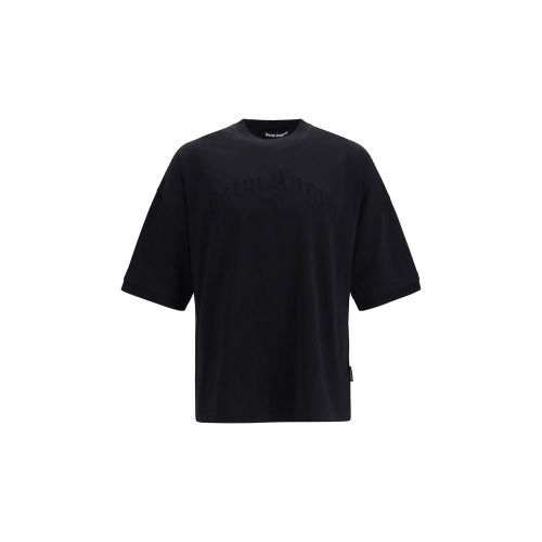 Curved Logo Double-Layer T-Shirt — Black
