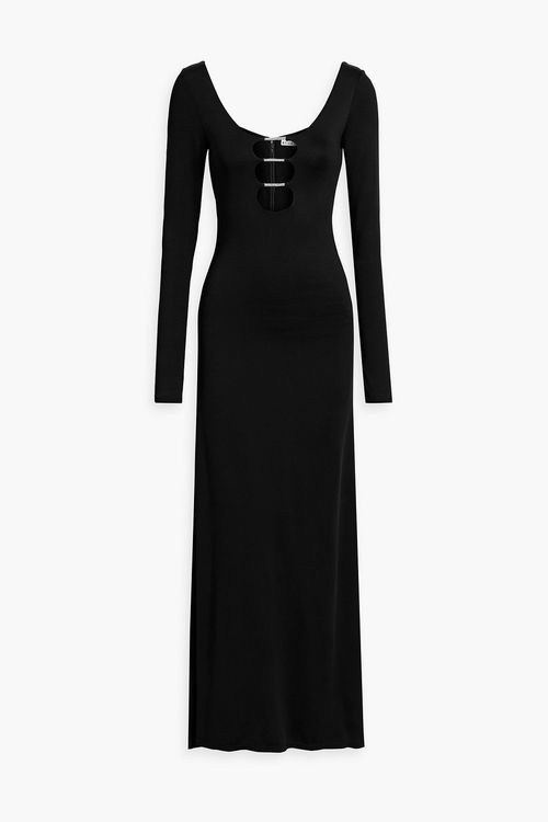 Alice Olivia - Kalena embellished cutout jersey maxi dress