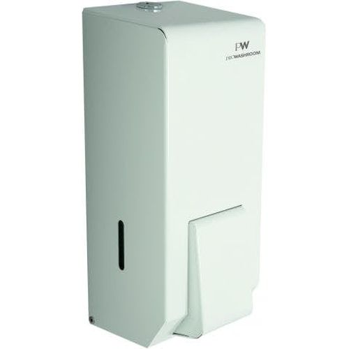 ProWashroom PW PROWASHROOM White Stainless Steel Soap Dispenser for Commercial Bathrooms 900ml Wall Mounted