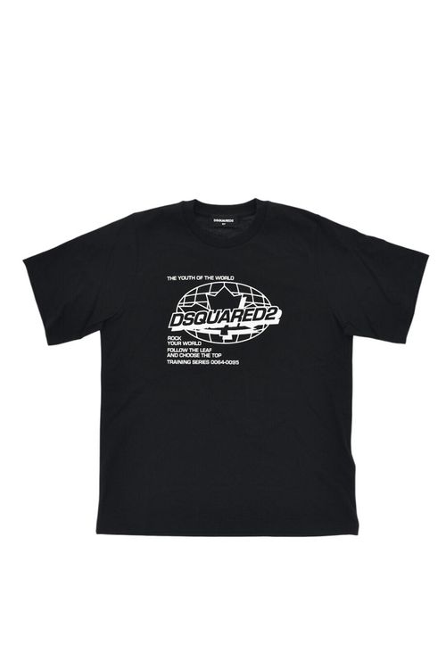 Boys Black Graphic T-Shirt