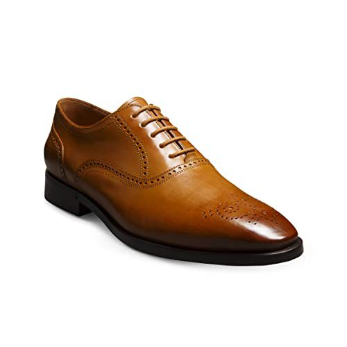 Allen Edmonds Men's Siena Medallion Lace Up Leather Oxford Dress Shoe Burgundy Red Leather