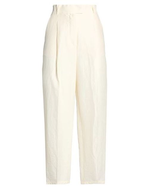 Woman Pants Cream Size 4 Linen, Silk, Polyamide