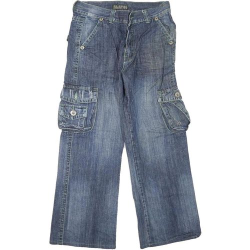 MZ-MARZO Mens Jeans Blue Regular Cargo Denim Medium W32 L28 Work Casua