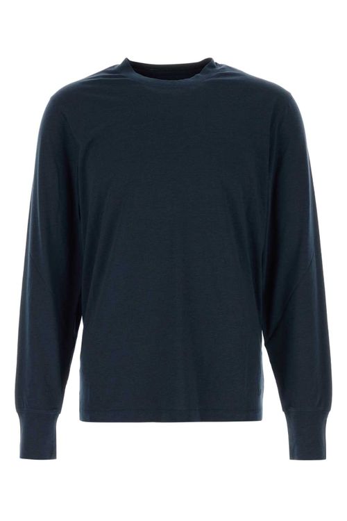 Cotton Long-Sleeve T-Shirt — Navy