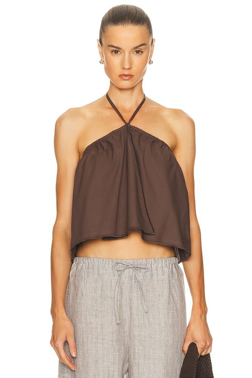 Deiji Studios Napkin Top in Chocolate