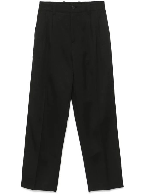 Virgin Wool Trousers — Black
