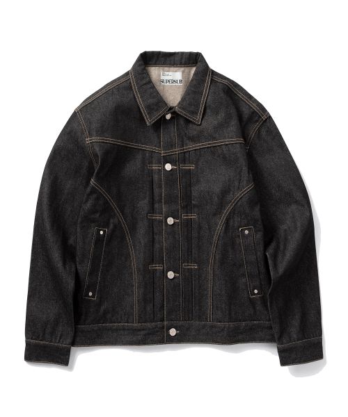 Curved Denim Trucker Jacket