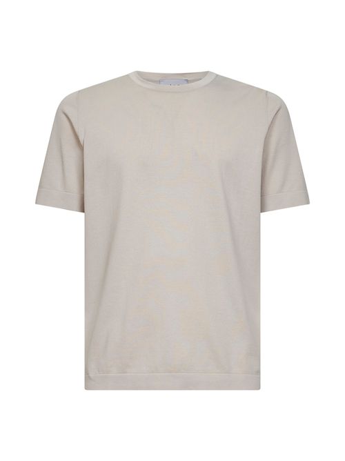 Cotton Knit Crewneck T-Shirt — Ivory