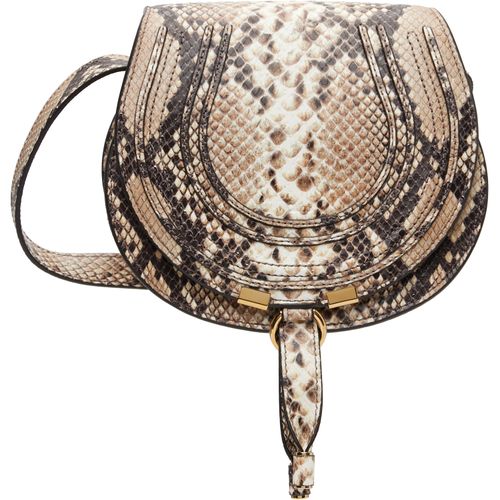Beige Small Marcie Saddle Bag