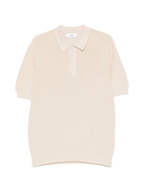 Knit Polo Shirt with Short Sleeves