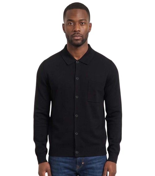 Black Shirt Collar Jacket