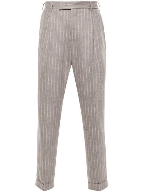 Pinstriped trousers - Brown