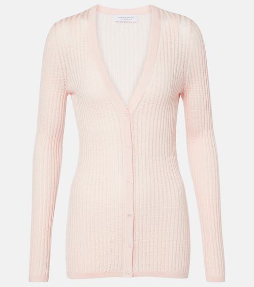 Emma pointelle cashmere and silk cardigan