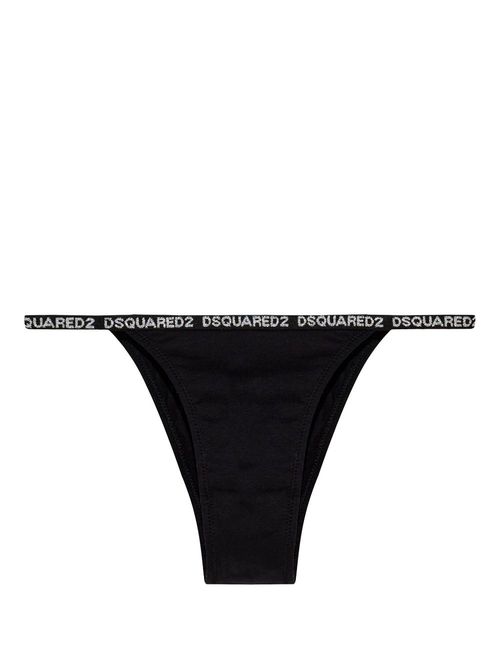 Logo-print briefs - Black