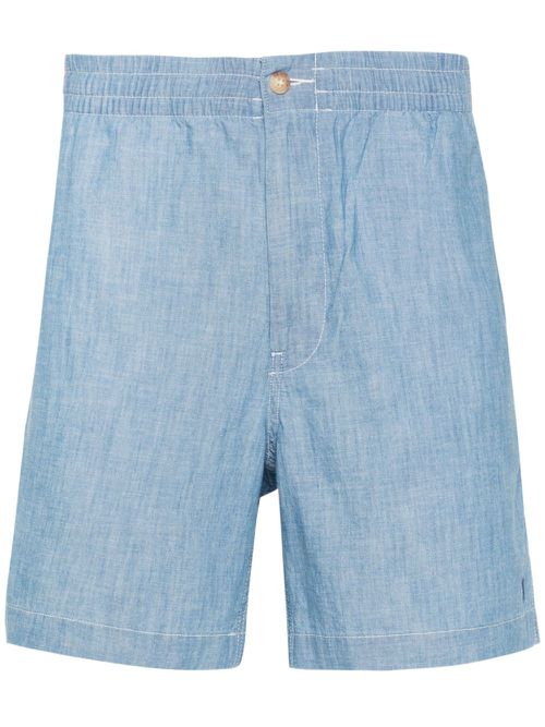Polo Pony-motif cotton shorts - Blue