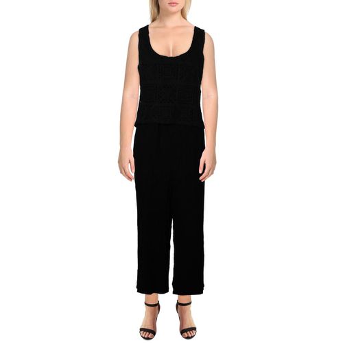 Womens Crochet Sleeveless Jumpsuit