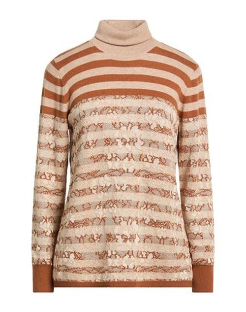 Woman Turtleneck Beige Size L Polyamide, Wool, Viscose, Acrylic