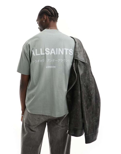 Underground oversized t-shirt in metallic gray