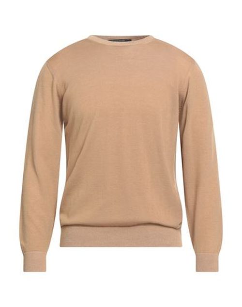 Man Sweater Sand Size 38 Wool, Cotton