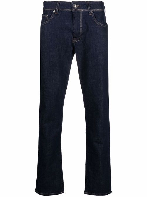 Mid-rise slim-fit jeans - Blue