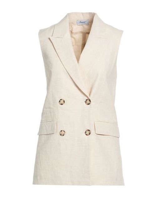 Woman Blazer Beige Size 8 Linen