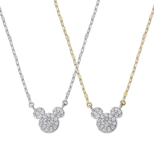 0.19 CT. T.W. Diamond Mickey Mouse Necklace in 14K White Gold