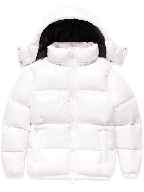 Logo-print puffer jacket - White