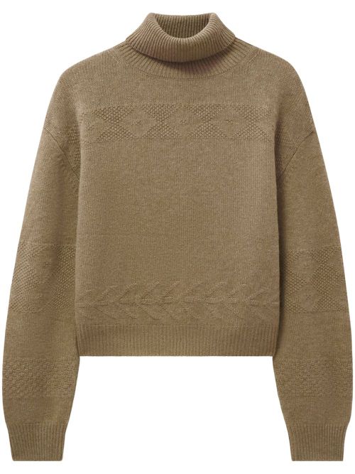 Turtleneck cashmere sweater - Neutrals