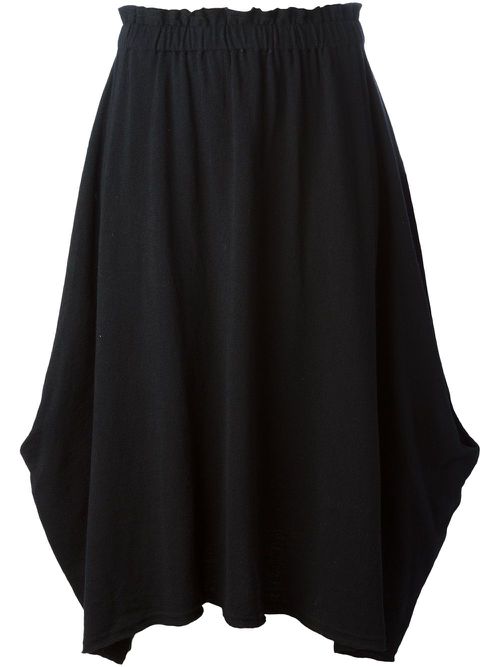 Comme Des Garçons elasticated waistband asymmetric skirt - Black