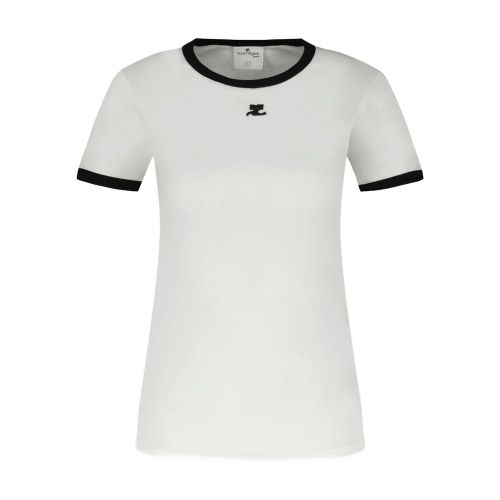 Contrast-Trim T-Shirt — White