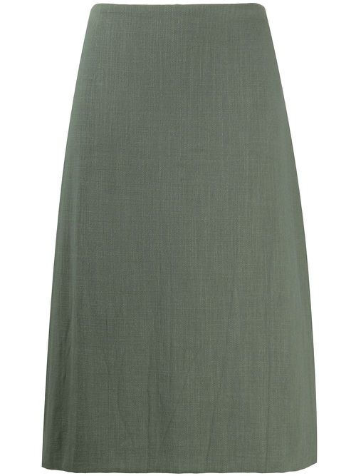 A-line midi skirt - Green