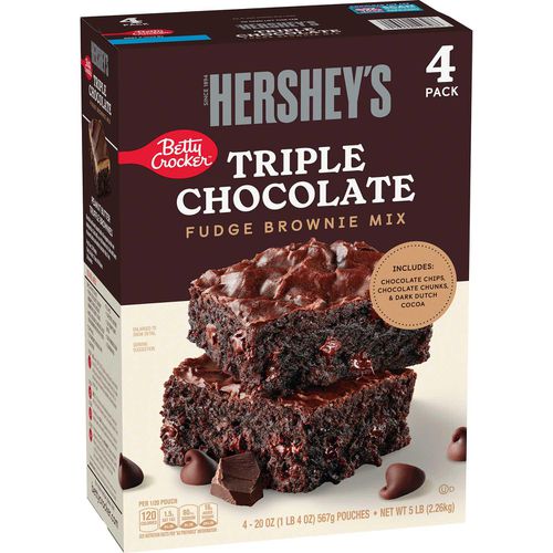 HERSHEY'S Triple Chocolate Fudge Brownie Mix