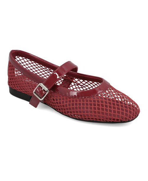 Women's Rayza Mary-Jane Round Toe Flats - Red