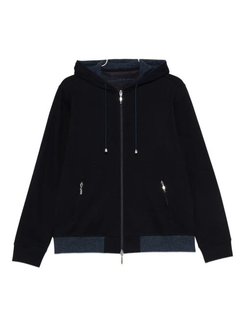 Zip-Fastening Hoodie — Black