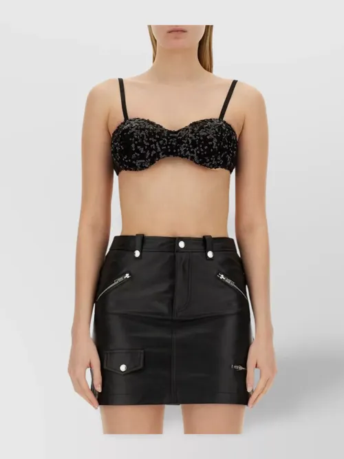 Moschino - embellished sequin crop top