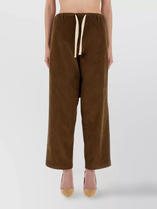 Moschino - corduroy wide leg trousers pocket